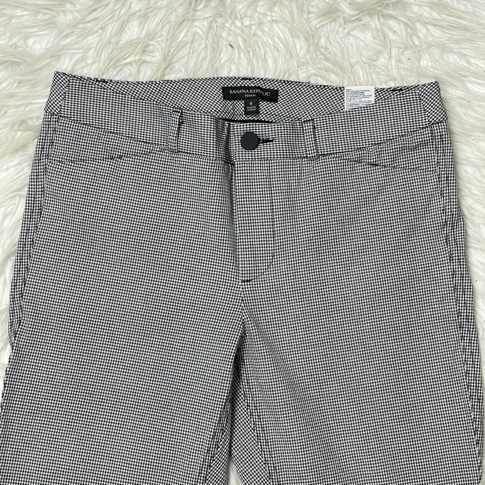 Banana Republic Black and White Checkered Pants y.